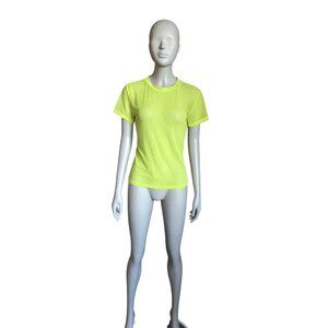Victoria’s Secret Neon Yellow Mesh Short Sleeve Top